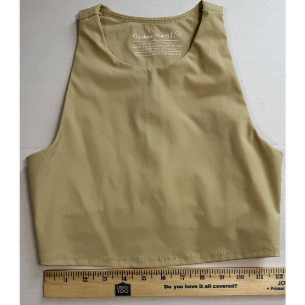 Outdoor Voices Cropped Tank Top Beige Women’s Size XS Athletic Workout Casual - Picture 5 of 7